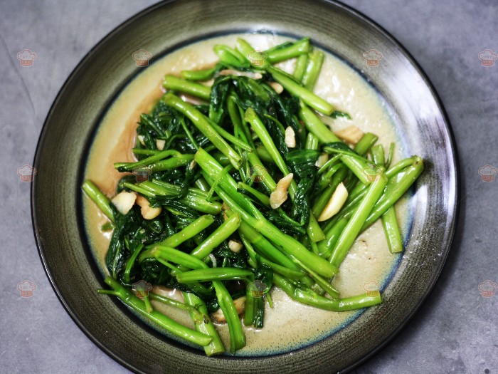 虾膏炒通菜
